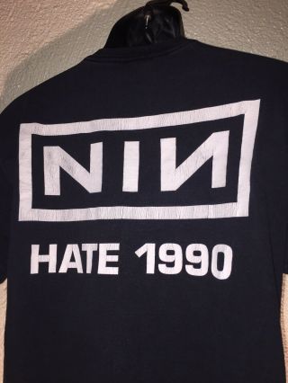 90s Vintage 1995 NIN Nine Inch Nails 1990 Hate 2 - sided concert tour t - shirt 4