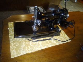 Vintage Singer Featherweight 221 - 1 Sewing Machine with Case & Attachments 2