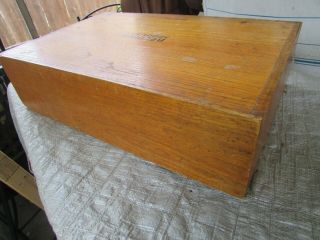 Vintage BELDING Spool Silk Sewing Wooden 14.  5x9.  25x4 2 - Drawer Cabinet VG/FN 5.  0 2