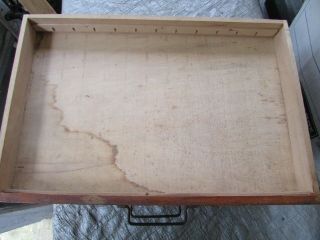 Vintage BELDING Spool Silk Sewing Wooden 14.  5x9.  25x4 2 - Drawer Cabinet VG/FN 5.  0 5