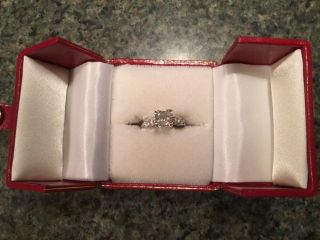 Antique 14k white gold Diamond engagement ring 5