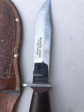 VINTAGE SCHRADE Walden N.  Y U.  S.  A Wonda - edge H - 15 Fixed Blade Rare Knife 4