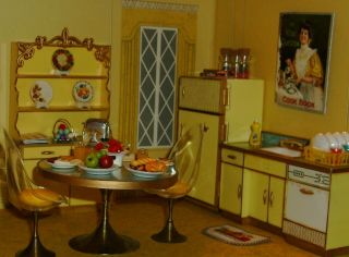 IDEAL Petite Princess (Patti) Dollhouse Kitchen Appliance Roombox_complete. 2