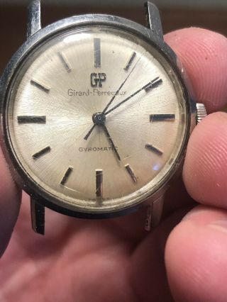 VINTAGE GIRARD - PERREGAUX GYROMATIC 17J JEWELS STAINLESS STEEL 2