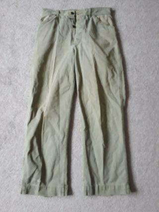 Vintage Ww2 Mens Us Marine Corps Herringbone Size 30/30 Hbt Pants