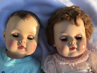 2 Vintage 1957 American Character Toodles Baby Dolls.  Boy And Girl 4