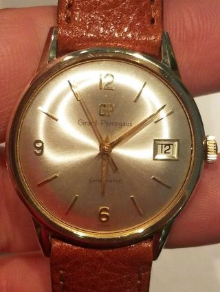 Girard Perregaux Gyromatic Vintage 10k Yellow Gold Filled Automatic watch 3