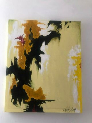 Clyfford Still Oil Painting On Canvas Signed Rare 21 X 26