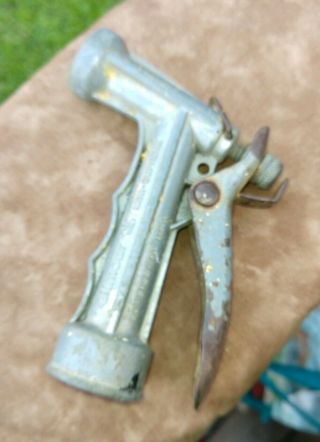 Vintage Gilmore Water Hose Nozzle Pistol Grip Sprayer Aluminum W Auto Spray K - 1