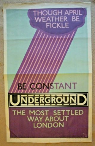 Vintage London Underground Poster 1928 By Aldo Cosomati