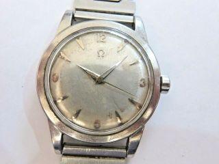 Vintage Stainless Steel Gents Omega Automatic Wrist Watch Caliber 351 Movement