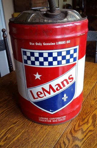 Vintage Advertising Le Mans Racing Gas Tank Motor Oil Car Sign