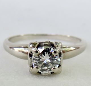 Vintage.  60 Ct.  Round Brilliant Cut Diamond Solitaire 14k Gold Engagement Ring