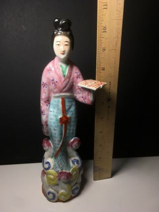 Chinese Antique Porcelain Figurine Famille Rose With Marking