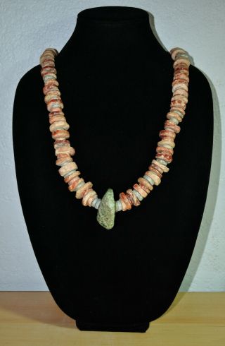 Vintage stone and Agate necklace from India weighs 1 lb.  1/3 ounces 36 