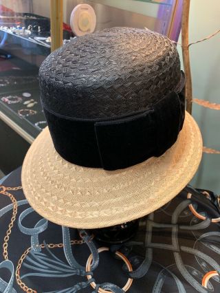 Pre - owned Vintage Chanel Straw Hat 2
