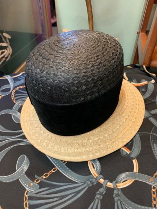 Pre - owned Vintage Chanel Straw Hat 6