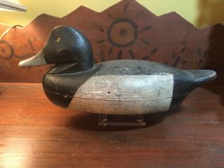 Vintage Antique Old Wooden Early Connecticut Duck Decoy