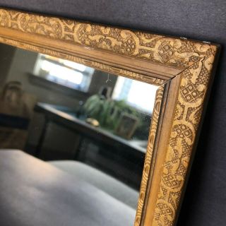 Art Deco Mirror/ Antique Wood Mirror/ Hamilton Of Indiana/ Medium Wall Mirror