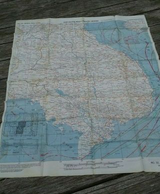 Ww2 Silk Escape Map Usaaf Chart 1944 32 Indochina Vietnam 33 Central China