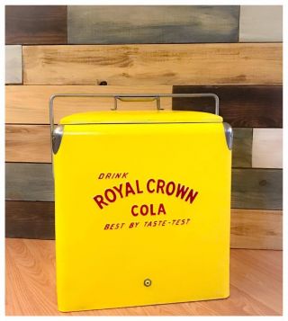 Vintage Picnic Style Royal Crown Rc Cooler Minty With Tray Progress 19 " X22