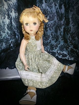 Vintage 1950s 17 Inch Madame Alexander Maggie Polly Pigtails Doll 3