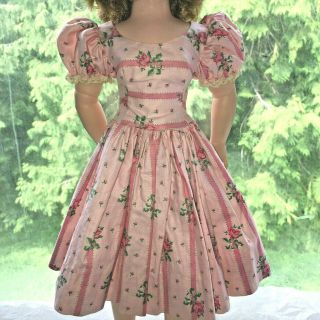 Vintage Madame Alexander Cissy Doll ❤ Roses & Ribbon Wallpaper Dress 2