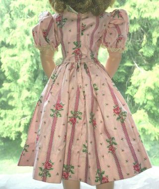 Vintage Madame Alexander Cissy Doll ❤ Roses & Ribbon Wallpaper Dress 3