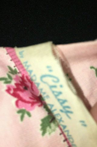 Vintage Madame Alexander Cissy Doll ❤ Roses & Ribbon Wallpaper Dress 4