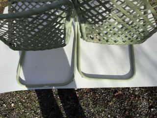 Vintage Brown Jordan Tamiami Spring Base Chairs Sage Green Cantilever 11