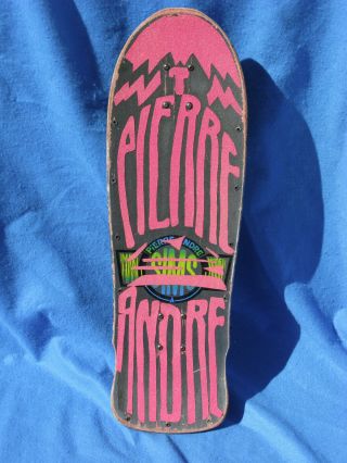 Sims 1987 Pierre Andre Skateboard Deck Skate Art Old School (Tracker Trucks) 2