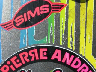 Sims 1987 Pierre Andre Skateboard Deck Skate Art Old School (Tracker Trucks) 5