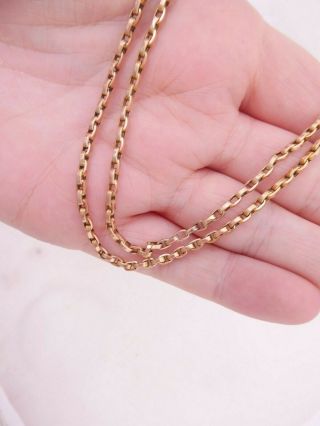 9ct Rose Gold Large & Heavy Victorian Chain Necklace,  11.  6 Grams,  9k 375