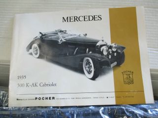 Vintage RARE 1/8 POCHER 1935 MERCEDES BENZ 500K - AK CABRIOLET Kit,  Box opened 3