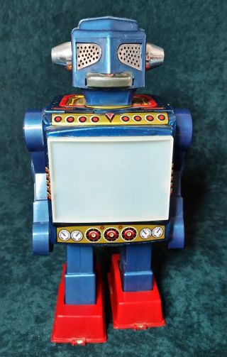 Vintage SPACE SCOUT VIDEO ROBOT Horikawa SH Japan Battery Operated Tin Toy 2