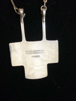 David Andersen Sterling Silver enamel Necklace Norway Bjorn Sigurd Ostern 6