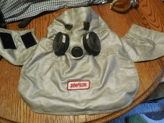 Vintage Drag Racing Fire Mask Simpson