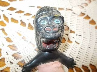 HTF Vintage Big Head King Kong Monster Ape Gorilla Plastic Toy Hong Kong 3 5/8 