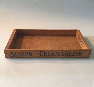 Vintage Sodus Brand Cream Cheese Wooden Box