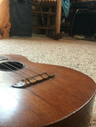 Vintage 1923 Lyon and Healy Washburn Tenor ukulele model 710 needs work 7