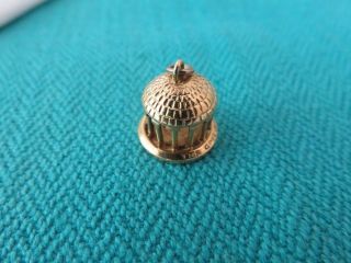 Vintage 14k Yellow Gold 3 - D The Greenbrier Of West Virginia Pendant