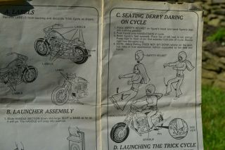 Evel Knievel - Derry Daring Doll,  Helmet cape and operating Instructions 8