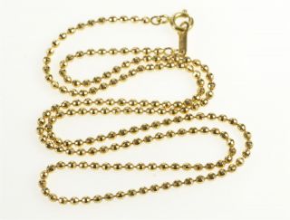 14k 1.  9mm Disco Ball Beaded Fancy Chain Necklace 17.  75 " Yellow Gold 32