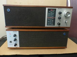Vintage 60’s Sony 8f - 88w Am/fm Stereo Radio,  Sta - 88w Extension Speaker Rare