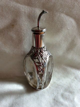Sterling Silver Encased Glass Perfume W/dose Spout