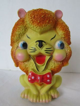 Vintage Alan Jay Rubber Circus Lion Cat Squeeze Squeak Toy Alan Jay Lion Toy