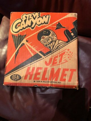 Vintage 1959 Ideal Steve Canyon U.  S.  Air Force Jet Pilot Helmet Box Only