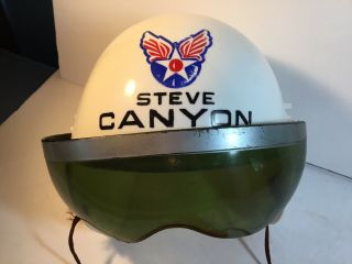 Vtg.  1959 Ideal Steve Canyon U.  S.  Air Force Jet Pilot Play Helmet Speaker Mask 3