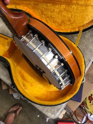 Vintage 1970s Orlando Star 5 - String Banjo w/ case Eagle Resonator 8