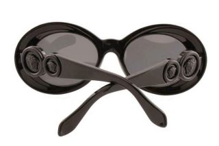 Gianni Versace 418 E rarest total black sunglasses,  matte black medusa temples 4
